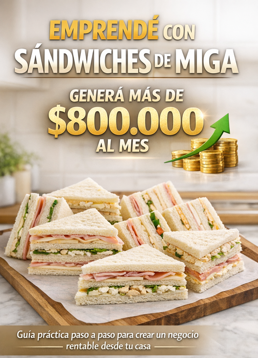 EMPRENDE CON SANDWICHES DE MIGA + 3 BONOS