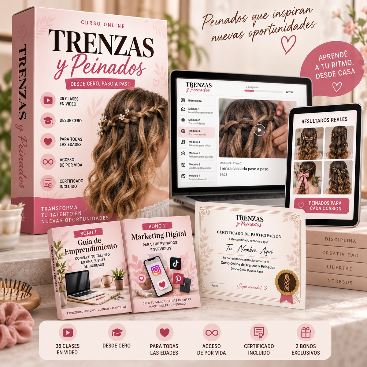 Curso de Trenzas y Peinados