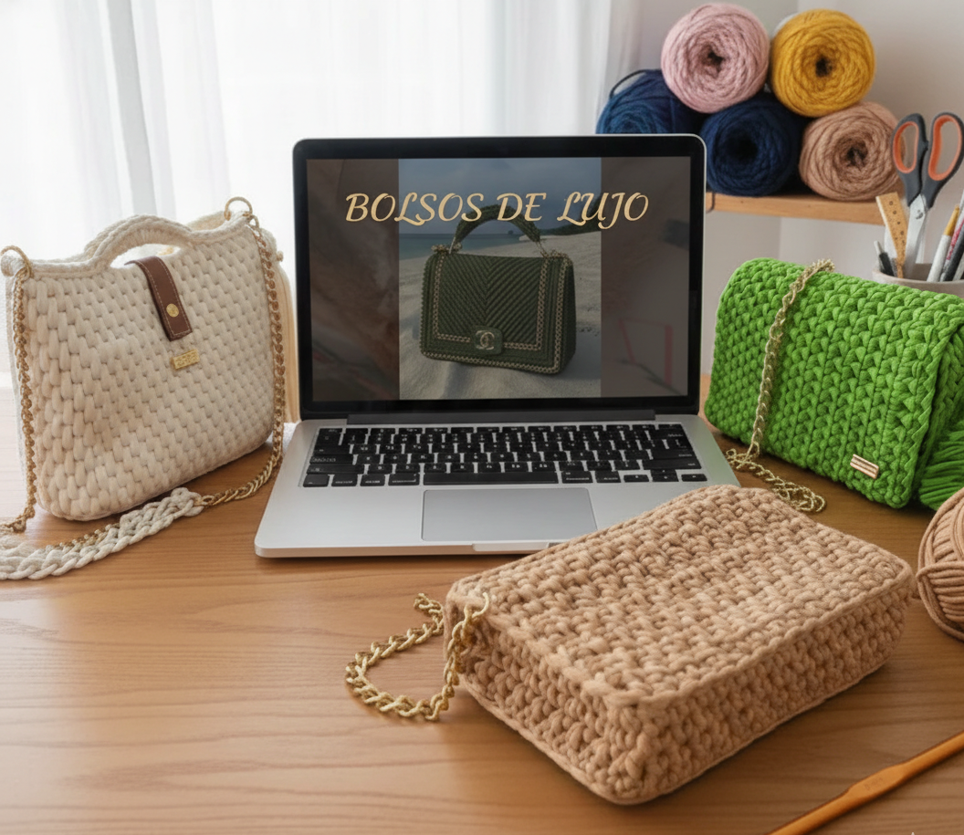 Bolsos de Lujo (+50 Diseños en video paso a paso) + 6 BONOS🎁