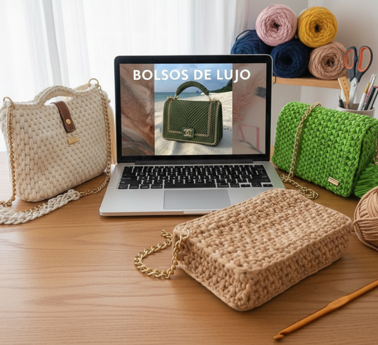 Bolsos de Lujo + 🎁6 BONOS  + 7000 PATRONES AMIGURUMIS🎁